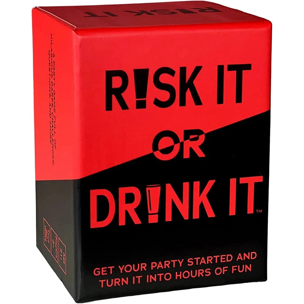 Risk It Or Drink It Fun Party Game For College Card Game Drinking Game Pregame Night Hilarious Dares Challenges Questions Adult Econic Blanks